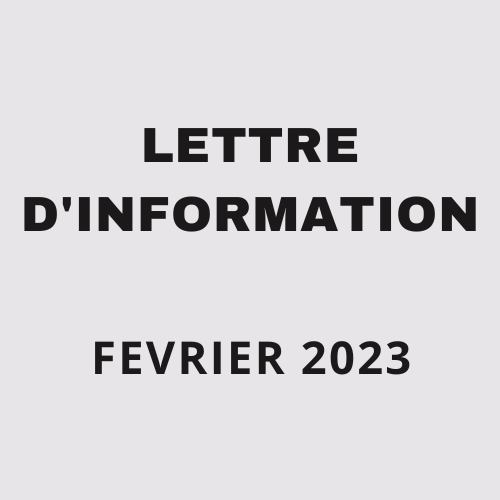 Lettre d'informations - Février 2023