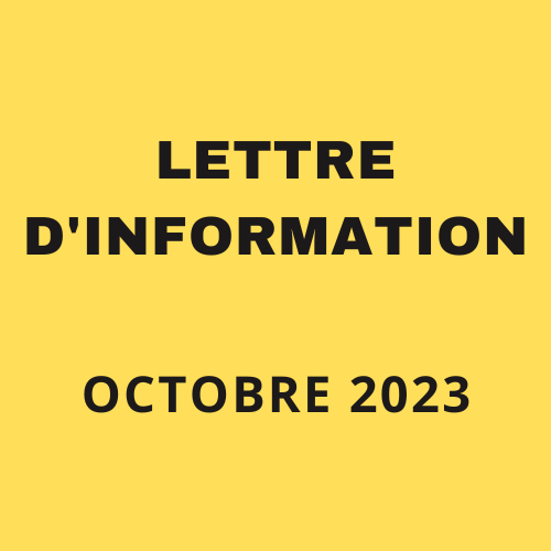 Lettre d'information - Octobre 2023